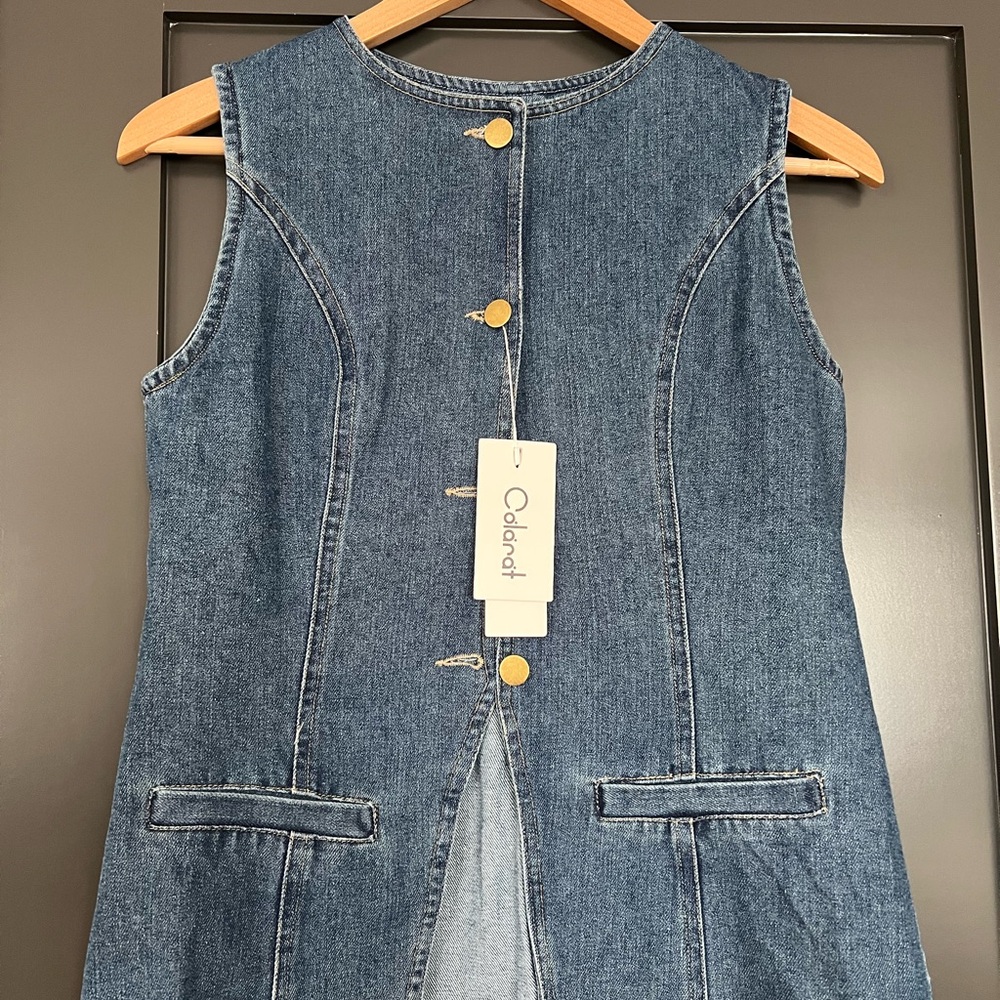 Denim two piece shorts set